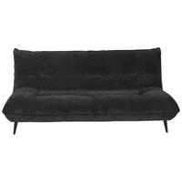 3-SITZER-SOFA in Mikrofaser Schwarz  - Schwarz, KONVENTIONELL, Textil/Metall (230/100/101cm) - Hom`in