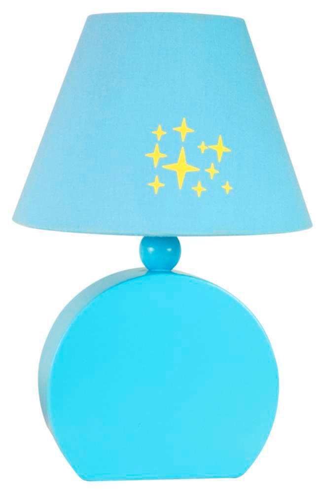 KINDERTISCHLEUCHTE Ofelia  - Hellblau, Basics, Holzwerkstoff/Textil (18/18/26cm)