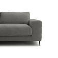 ECKSOFA  in Flachgewebe Hellgrau  177/253 cm  - Hellgrau/Schwarz, Design, Textil/Metall (177/253cm) - Dieter Knoll