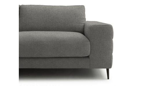 ECKSOFA  in Flachgewebe Hellgrau  177/253 cm  - Hellgrau/Schwarz, Design, Textil/Metall (177/253cm) - Dieter Knoll