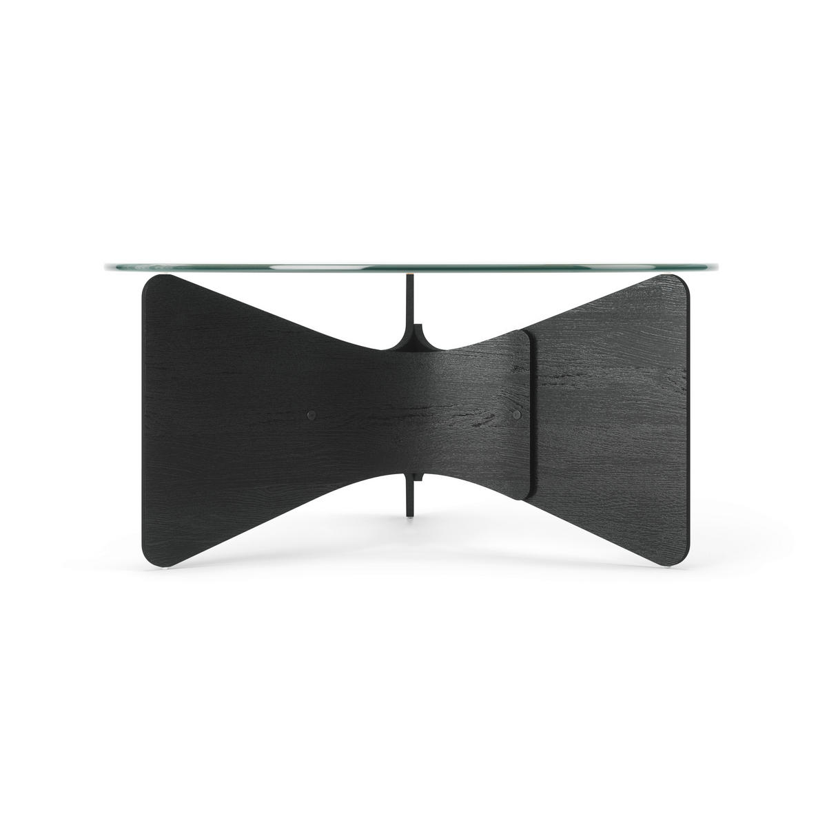 SOFFBORD - svart/transparent, Klassisk, trä/glas (86,9/86,9/39,3cm) - Umbra