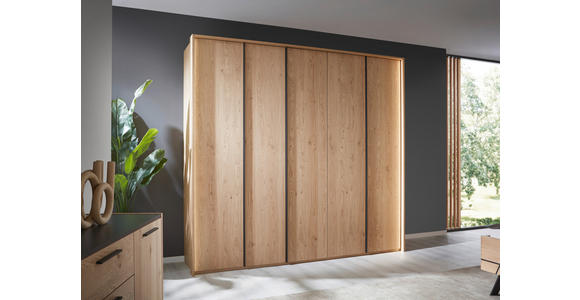 DREHTÜRENSCHRANK 249,6/229,4/59,5 cm,  in Eichefarben, 5-türig  - Eichefarben/Anthrazit, KONVENTIONELL, Holz/Holzwerkstoff (249,6/229,4/59,5cm) - Dieter Knoll