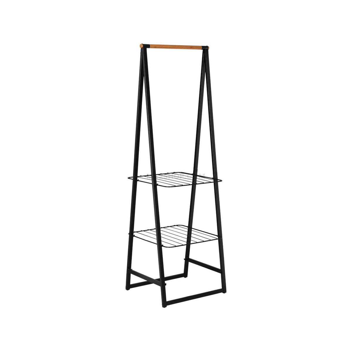 KLEIDERSTÄNDER in Schwarz 60,6/190/57 cm   - Schwarz, Basics, Metall (60,6/190/57cm) - Brabantia