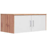 NADSTAVEC NA SKRIŇU, biela, dub wotan, 106/43/54 cm - biela/dub wotan, Konventionell, kompozitné drevo/plast (106/43/54cm) - Xora