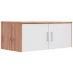 AUFSATZSCHRANK 106/43/54 cm   - Silberfarben/Eiche Wotan, KONVENTIONELL, Holzwerkstoff/Kunststoff (106/43/54cm) - Xora