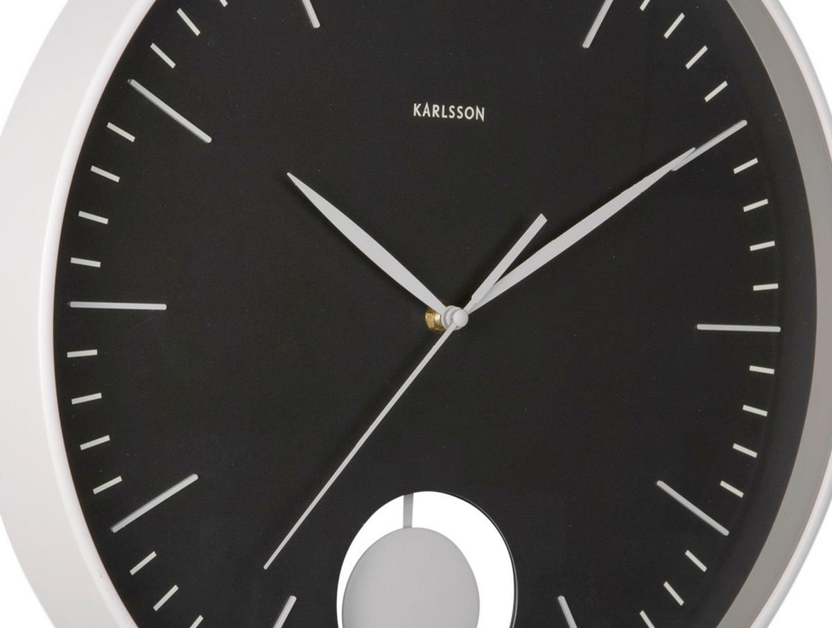 WANDUHR Schwarz  - Schwarz, Basics, Kunststoff (41cm) - Karlsson