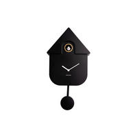 WANDUHR MODERN CUCKOO Schwarz  - Schwarz, Basics, Kunststoff (30cm) - Karlsson