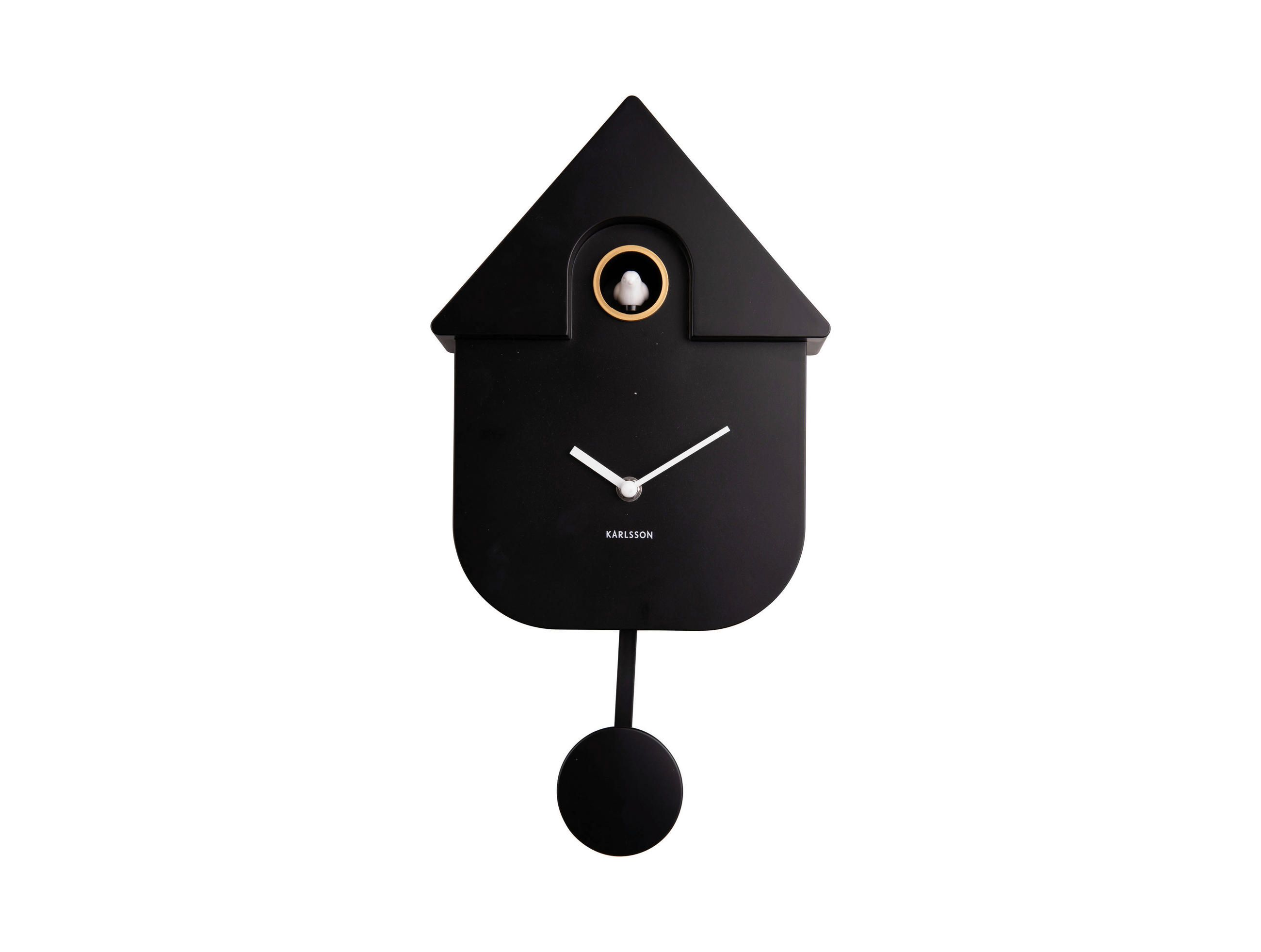Karlsson Wanduhr Modern Cuckoo Schwarz 30 cm