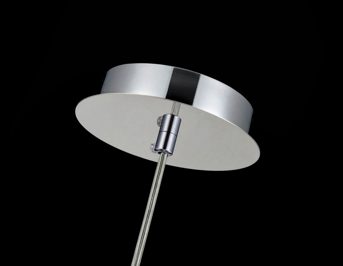 PENDELLEUCHTE 30/30/28 cm    - Transparent/Nickelfarben, Trend, Glas/Metall (30/30/28cm) - MAYTONI