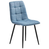 STUHL   Webstoff  Blau, Schwarz  - Blau/Schwarz, LIFESTYLE, Textil/Metall (44,5/86/54,5cm) - Livetastic