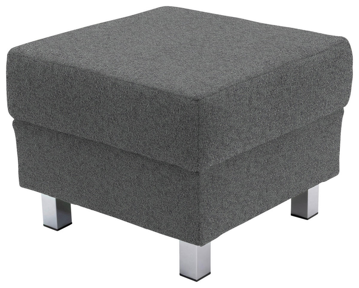 2-SITZER-SOFA in Flachgewebe Grau  - Chromfarben/Grau, Design, Textil/Metall (158/83/85cm) - Xora
