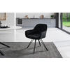 ARMLEHNSTUHL  in Eisen Samt  - Schwarz, LIFESTYLE, Holz/Textil (61/82/62cm) - Livetastic