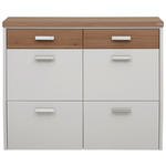 SCHUHKIPPER 121/95/31 cm  - Eichefarben/Silberfarben, Design, Holz/Holzwerkstoff (121/95/31cm) - Dieter Knoll