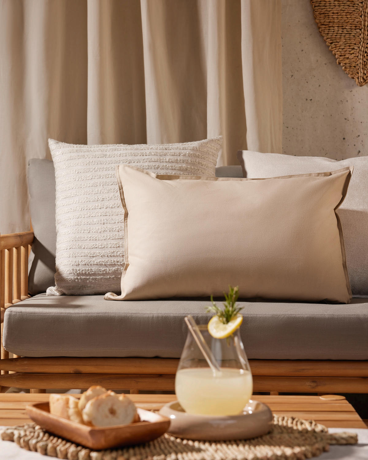 LOUNGEGARNITUR 231,5/231,5 cm Akazie Hartholz  - Taupe/Teakfarben, Natur, Holz/Textil (231,5/231,5cm) - Ambia Garden
