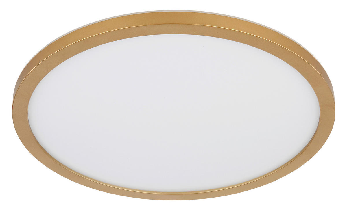 LED PLAFONJERA ZA KUPATILA - boja mesinga/bela, Konvencionalno, plastika (29,4/2,5cm)