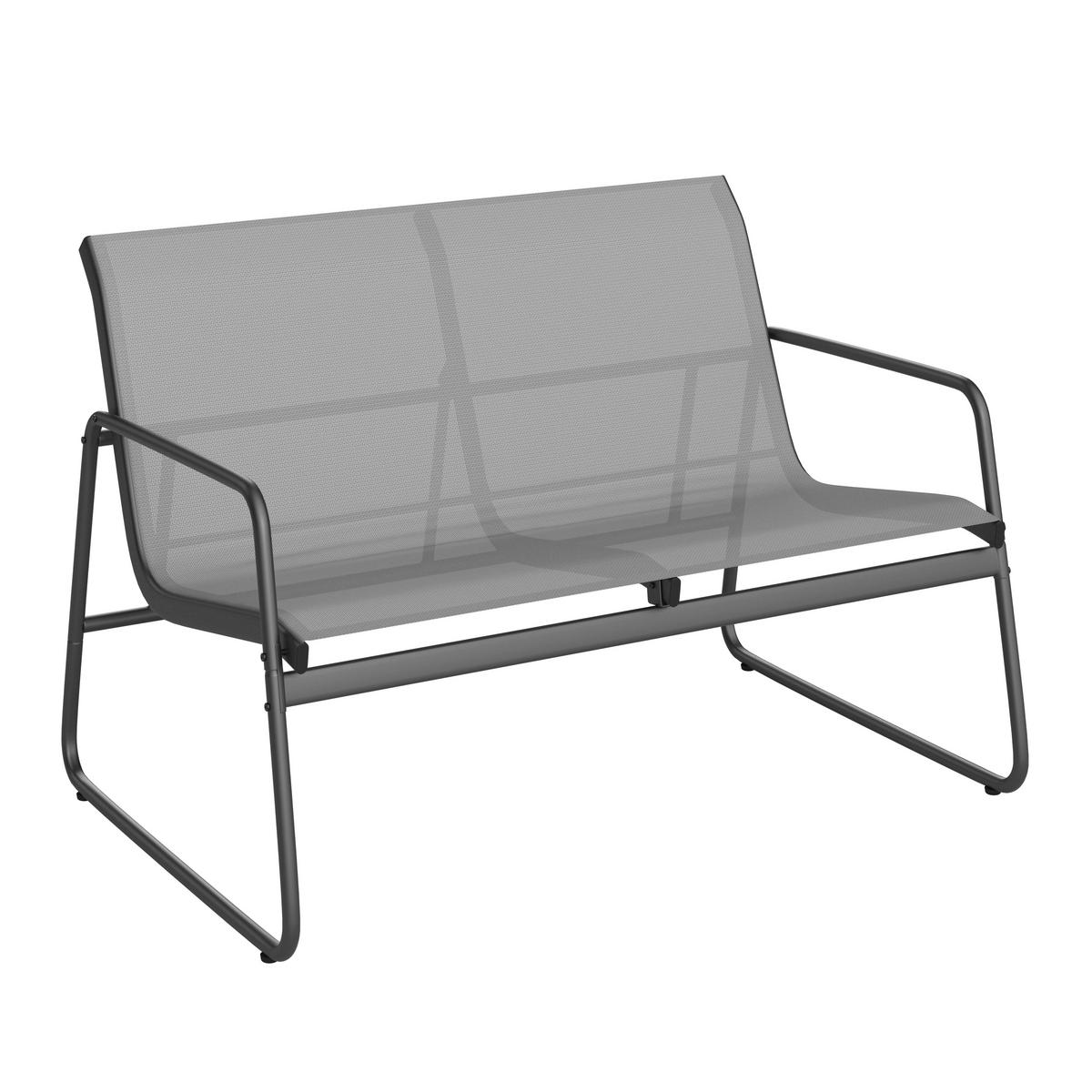 GARTENSET Webstoff Eisen  - Dunkelgrau/Schwarz, Design, Glas/Textil - Ambia Garden