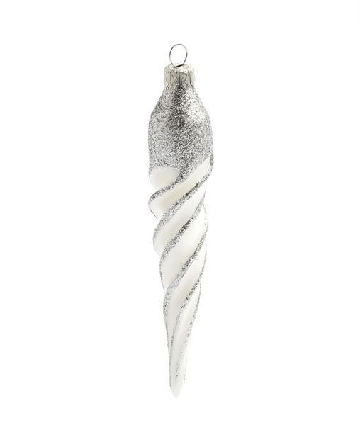 DEKORATIONSHÄNGE  - vit/silver, Lifestyle, metall/glas (16cm) - Best Price