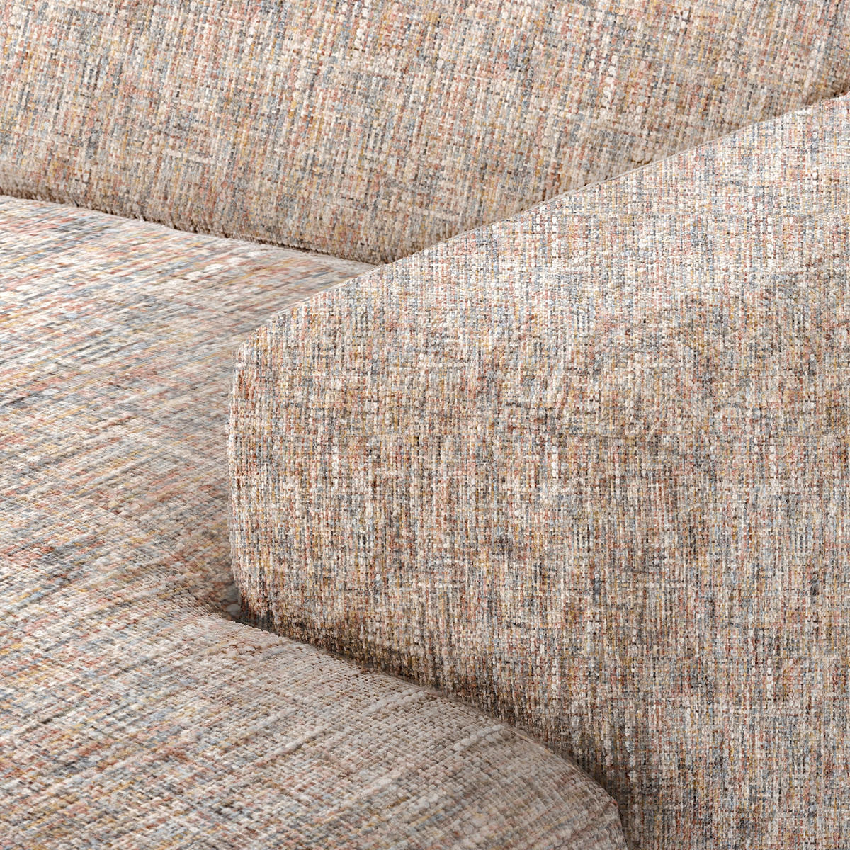 ECKSOFA PORTLAND in Struktur Blau, Gelb, Rot, Weiß Kopfteilverstellung  295/187 cm  - Chromfarben/Blau, Design, Holz/Textil (295/187cm) - Livetastic