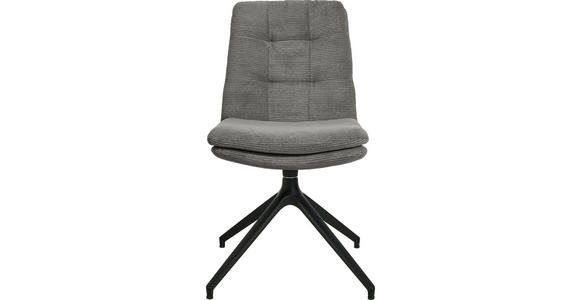 STUHL - Schwarz/Grau, Design, Textil/Metall (49/90/68cm) - Johann Jakob