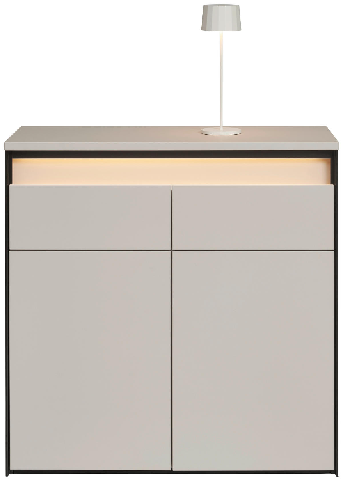 KOMMODE Komód  in 88/88/38 cm  - Beige/Schwarz, KONVENTIONELL, Holzwerkstoff (88/88/38cm) - Voleo