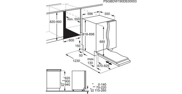 GESCHIRRSPÜLER DKDT5900XK  - Edelstahlfarben, Basics, Metall (59,6/81,8/55cm) - Dieter Knoll