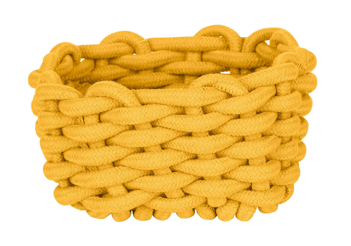 AUFBEWAHRUNGSKÖRBCHEN     - Senfgelb, KONVENTIONELL, Textil (16,5/7,5/16,5cm) - Schöner Wohnen