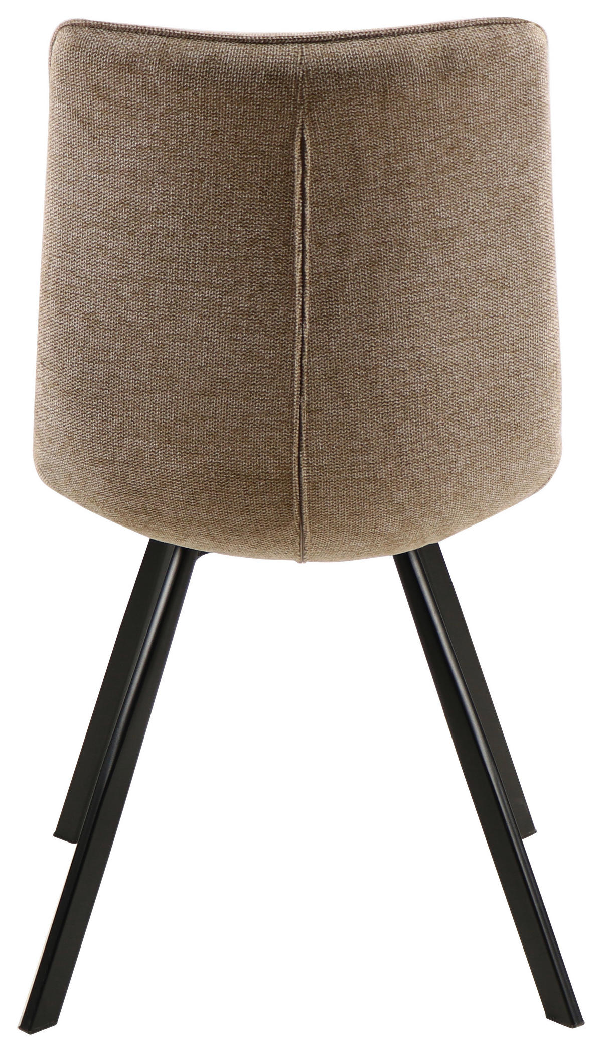 STUHL Leinenoptik Braun, Schwarz  - Schwarz/Braun, Design, Textil/Metall (47/61/86cm) - Xora