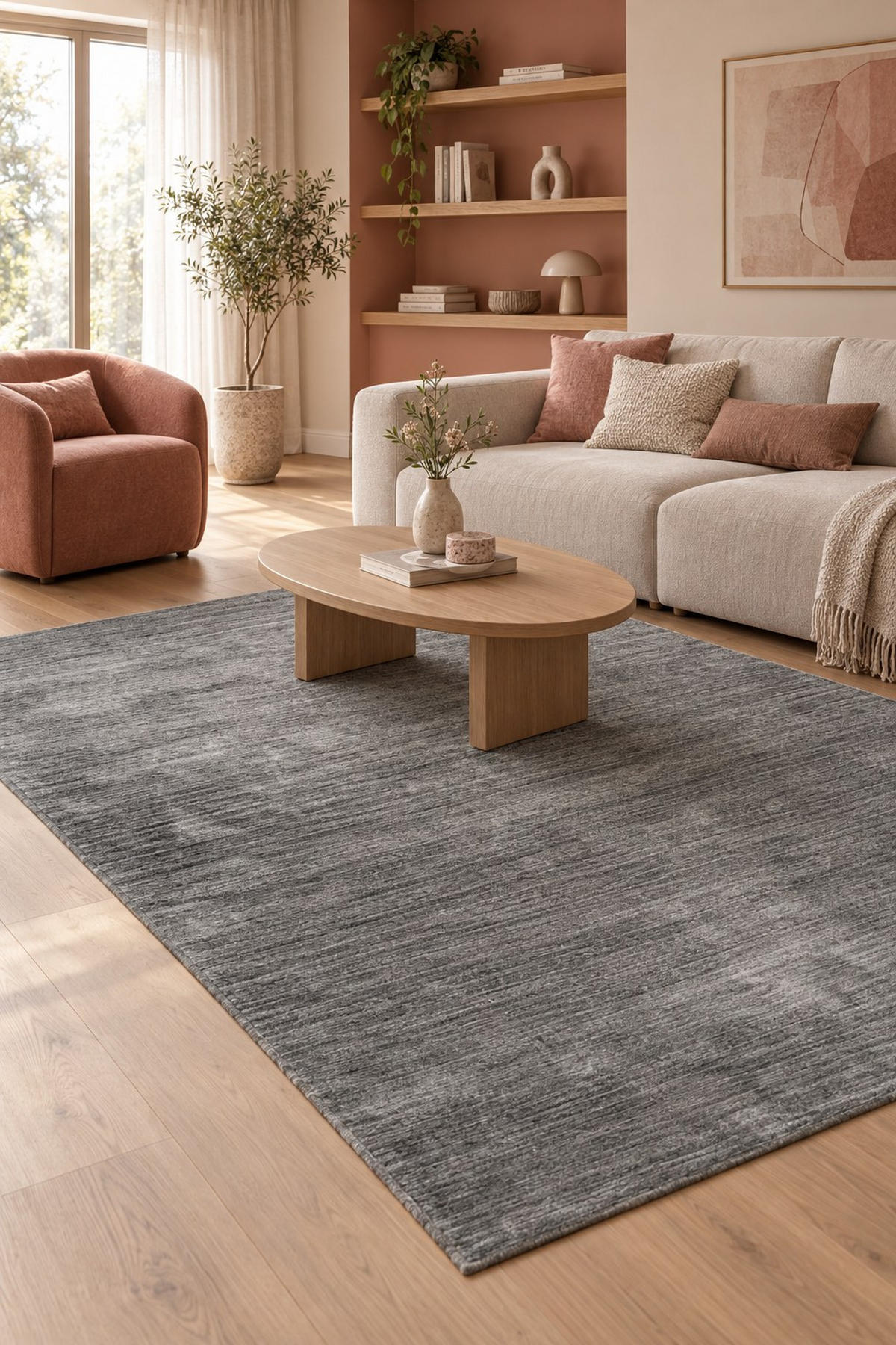 ORIJENTALNI TEPIH 160/230 cm   siva  Natura 900  - siva, Basics, tekstil (160/230cm)