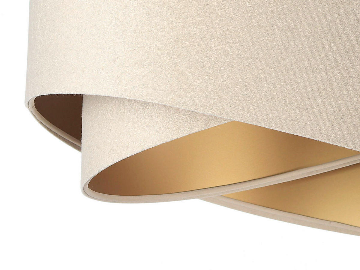 HÄNGELEUCHTE Galaxy 50/93 cm   - Beige/Goldfarben, Design, Kunststoff/Textil (50/93cm)