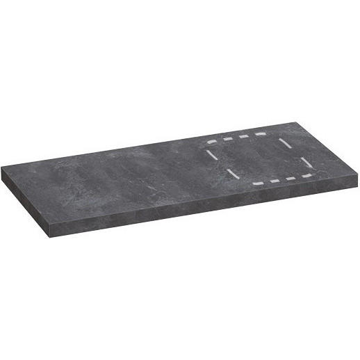 WASCHTISCH-ABDECKPLATTE 50,5/3,8/110 cm  - Dunkelgrau/Anthrazit, Trend, Holzwerkstoff (50,5/3,8/110cm) - Voleo