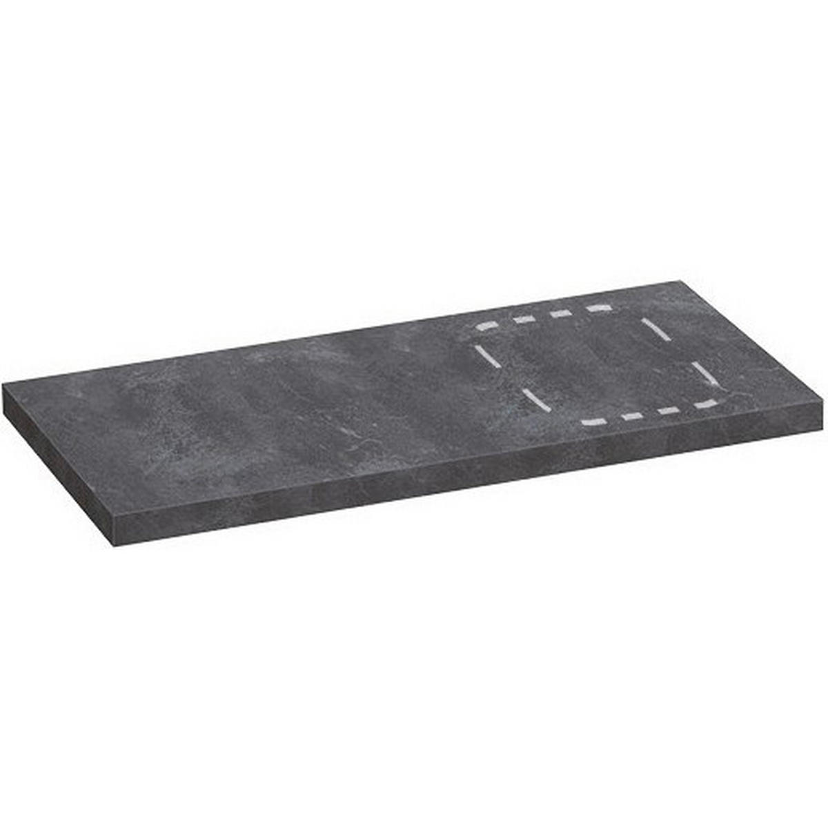 WASCHTISCH-ABDECKPLATTE 50,5/3,8/110 cm  - Dunkelgrau/Anthrazit, Trend, Holzwerkstoff (50,5/3,8/110cm) - Voleo