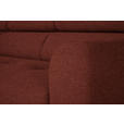 ECKSOFA in Chenille Rostfarben  205/280 cm  - Rostfarben/Schwarz, Design, Textil/Metall (205/280cm) - Xora
