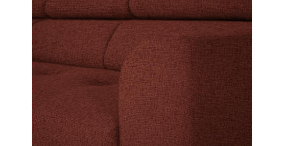 ECKSOFA in Chenille Rostfarben  205/280 cm  - Rostfarben/Schwarz, Design, Textil/Metall (205/280cm) - Xora
