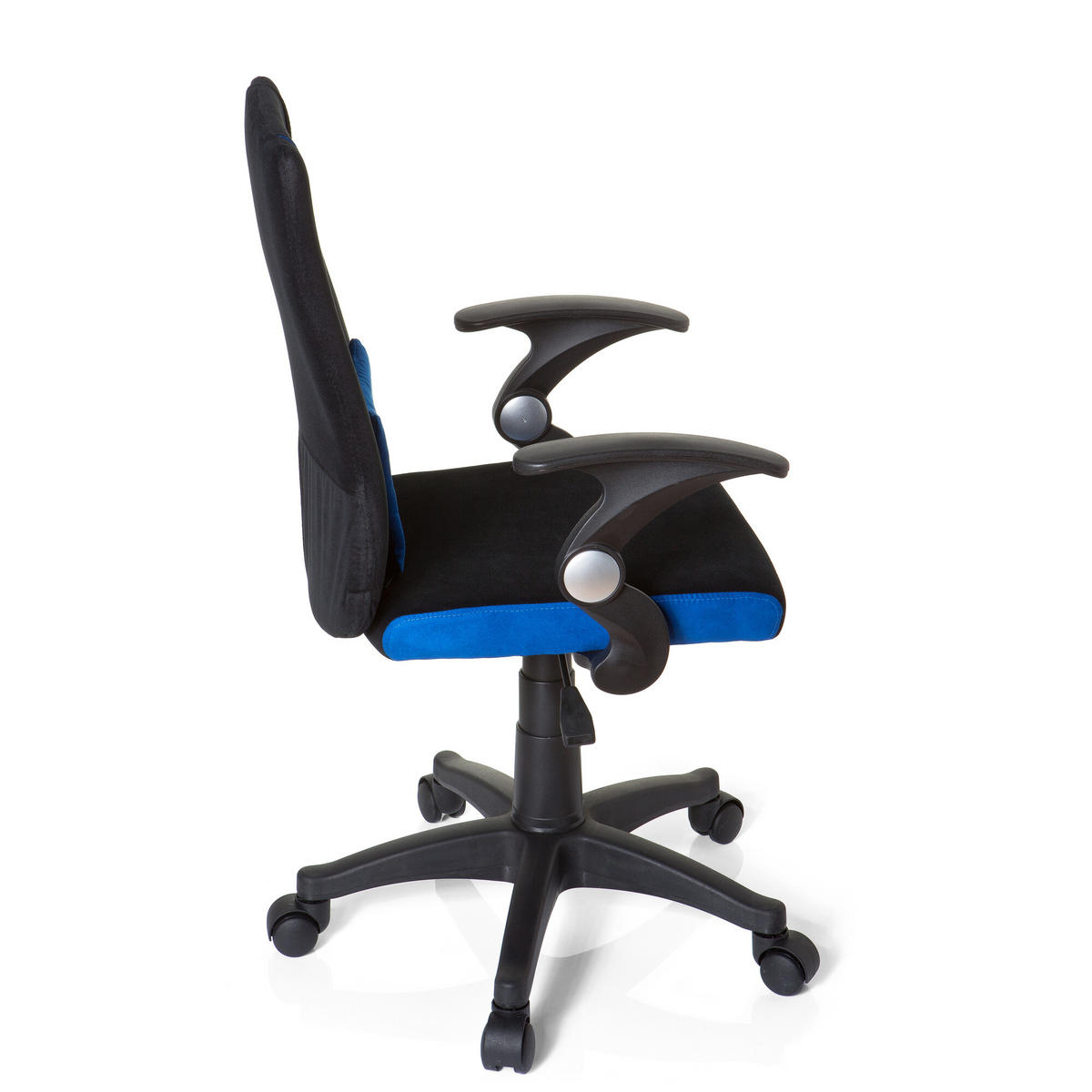 OTOČNÁ ŽIDLE PRO MLÁDEŽ, modrá, černá - modrá/černá, Basics, plast (50/87-97/40cm) - MID.YOU