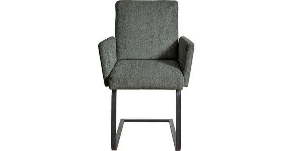 ARMLEHNSTUHL in Stahl Chenille - Blau/Schwarz, Design, Textil/Metall (60/92/60cm) - Dieter Knoll