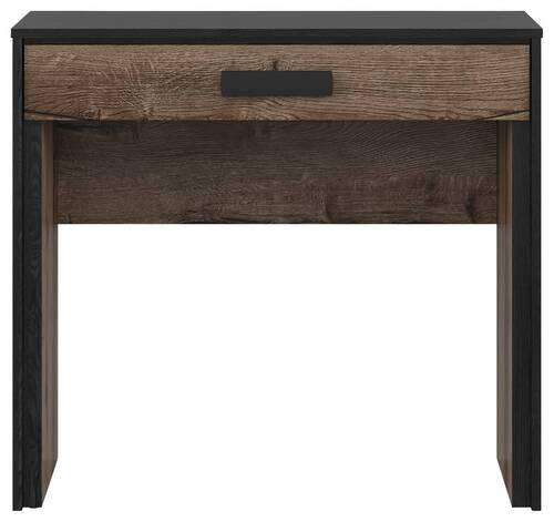 KONSOLENTISCH Schwarz, Eichefarben  - Eichefarben/Schwarz, Design, Holzwerkstoff (85/41/77cm)