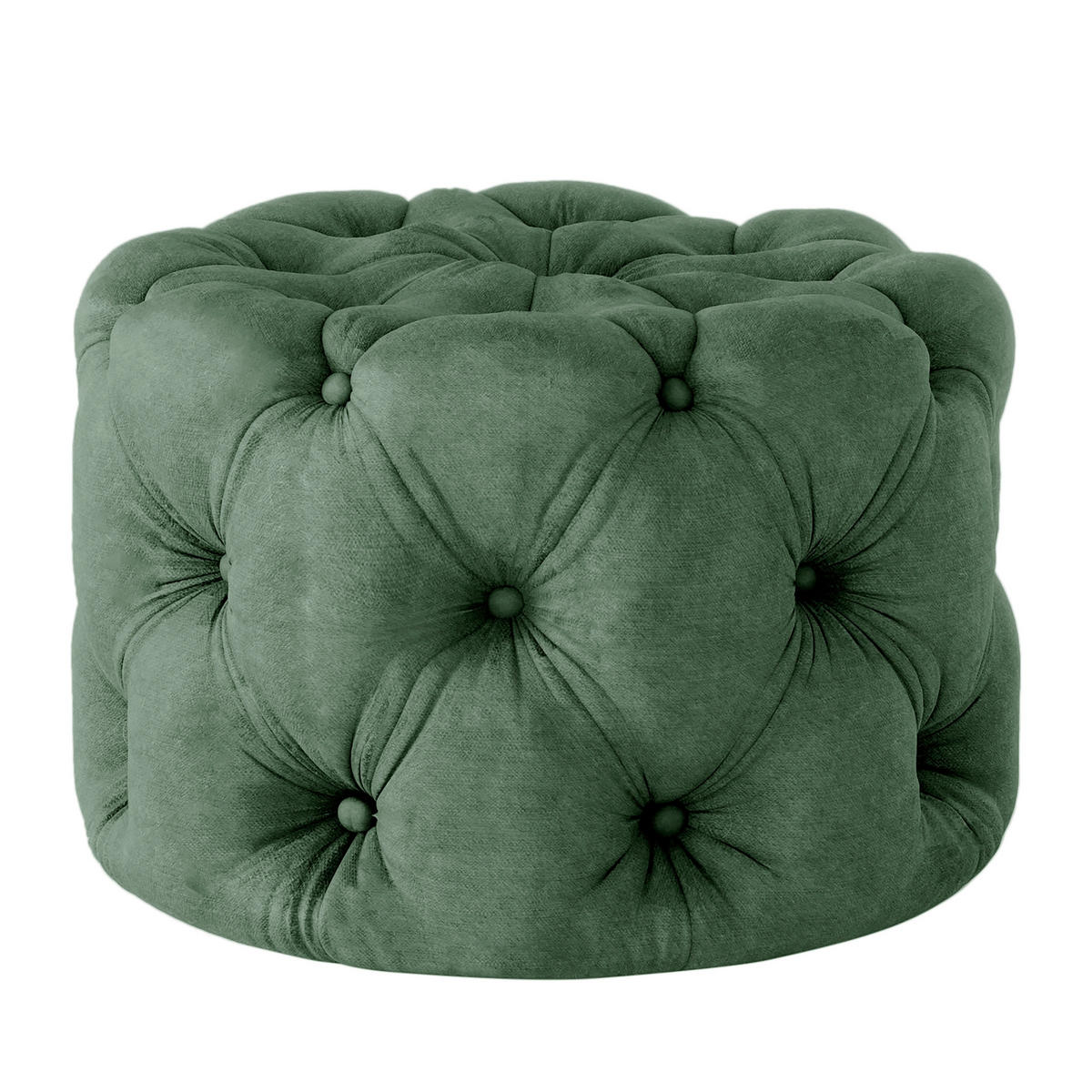 HOCKER in Textil Waldgrün  - Waldgrün/Schwarz, Design, Kunststoff/Textil (60/39/60cm) - P & B