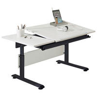 JUGENDSCHREIBTISCH 130/70/53-79 cm höhenverstellbar  - Schwarz/Weiß, KONVENTIONELL, Holzwerkstoff/Metall (130/70/53-79cm) - Paidi