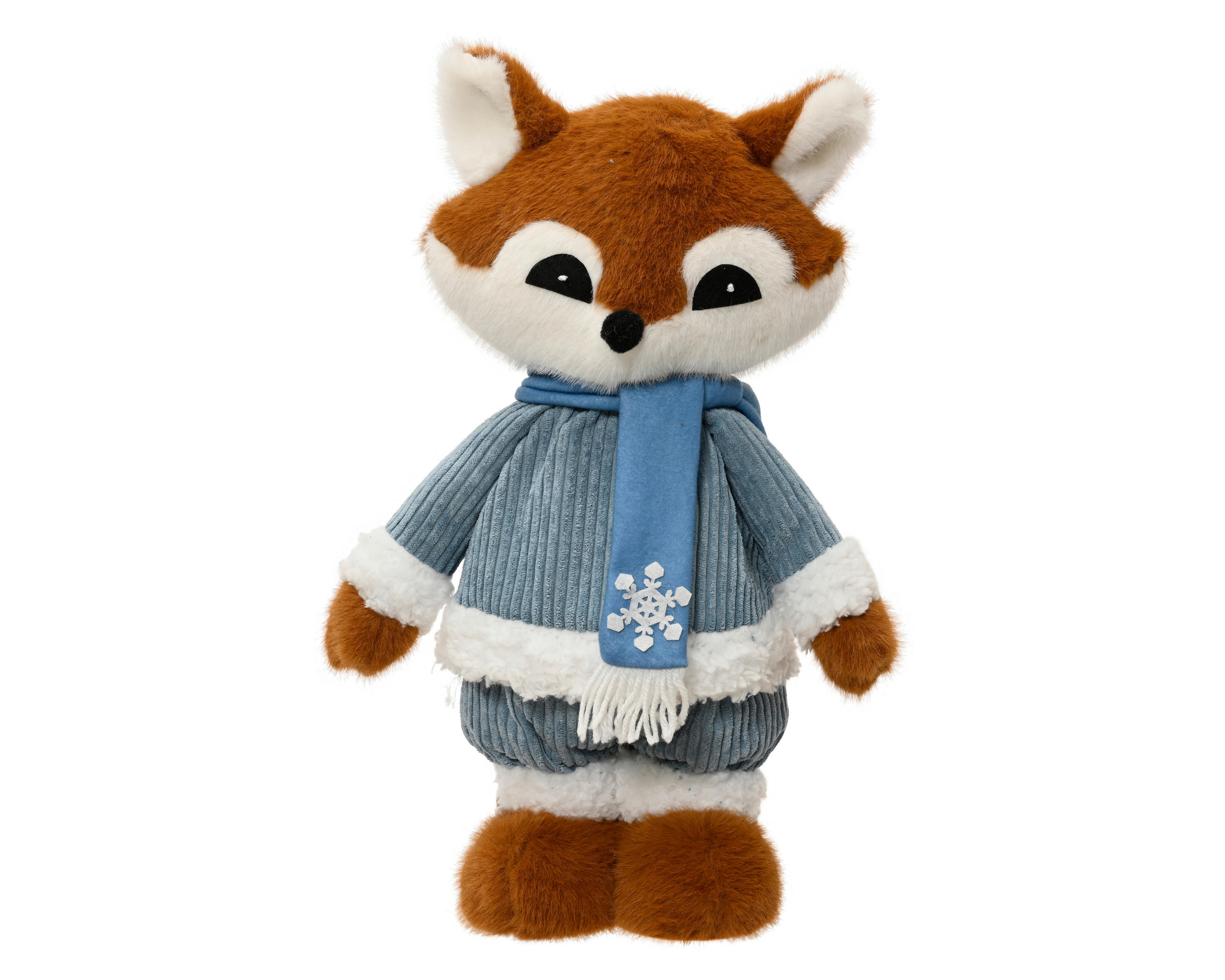 WEIHNACHTSFIGUR - Blau/Weiss, Basics, Kunststoff (26/13/45cm)