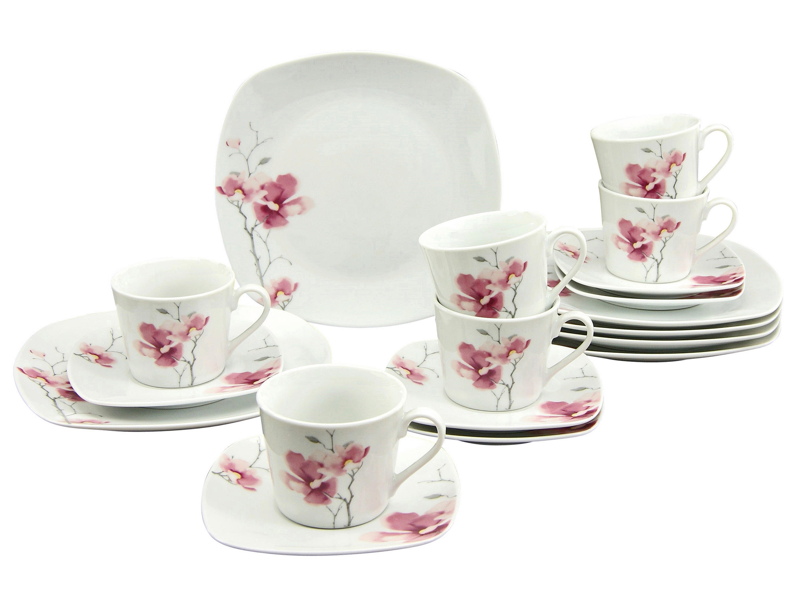 KÁVOVÝ SERVIS, porcelán - biela, Trend, keramika - Creatable