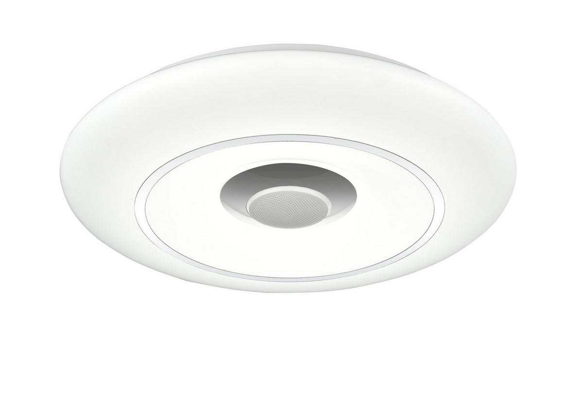 STROPNÉ LED SVIETIDLO, 39/7 cm  - biela/chrómová, Lifestyle, kov/plast (39/7cm) - Novel