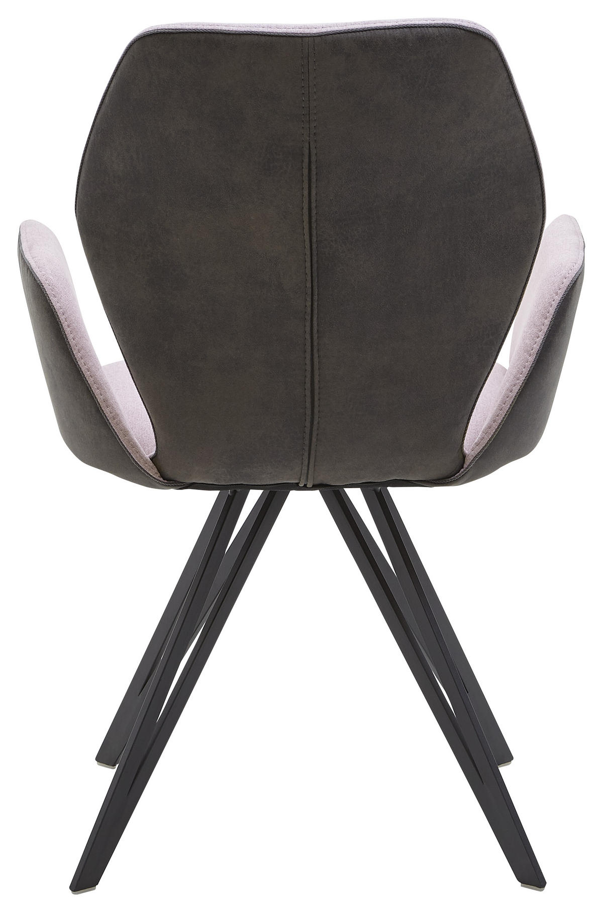 ARMLEHNSTUHL  in Eisen Webstoff, Mikrofaser  - Anthrazit/Schwarz, Design, Textil/Metall (62/91/59cm) - Valnatura