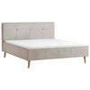 POLSTERBETT 180/200 cm  Taupe  - Taupe/Eichefarben, Basics, Holz/Textil (180/200cm) - Xora