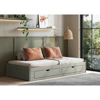 KREVET NA IZVLAČENJE   taupe  - prirodne boje/taupe, Moderno, drvni materijal/drvo (200/100-230cm) - MID.YOU