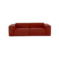 3-SITZER-SOFA in Struktur Rostfarben  - Rostfarben/Schwarz, Design, Kunststoff/Textil (266/76/116cm) - MID.YOU