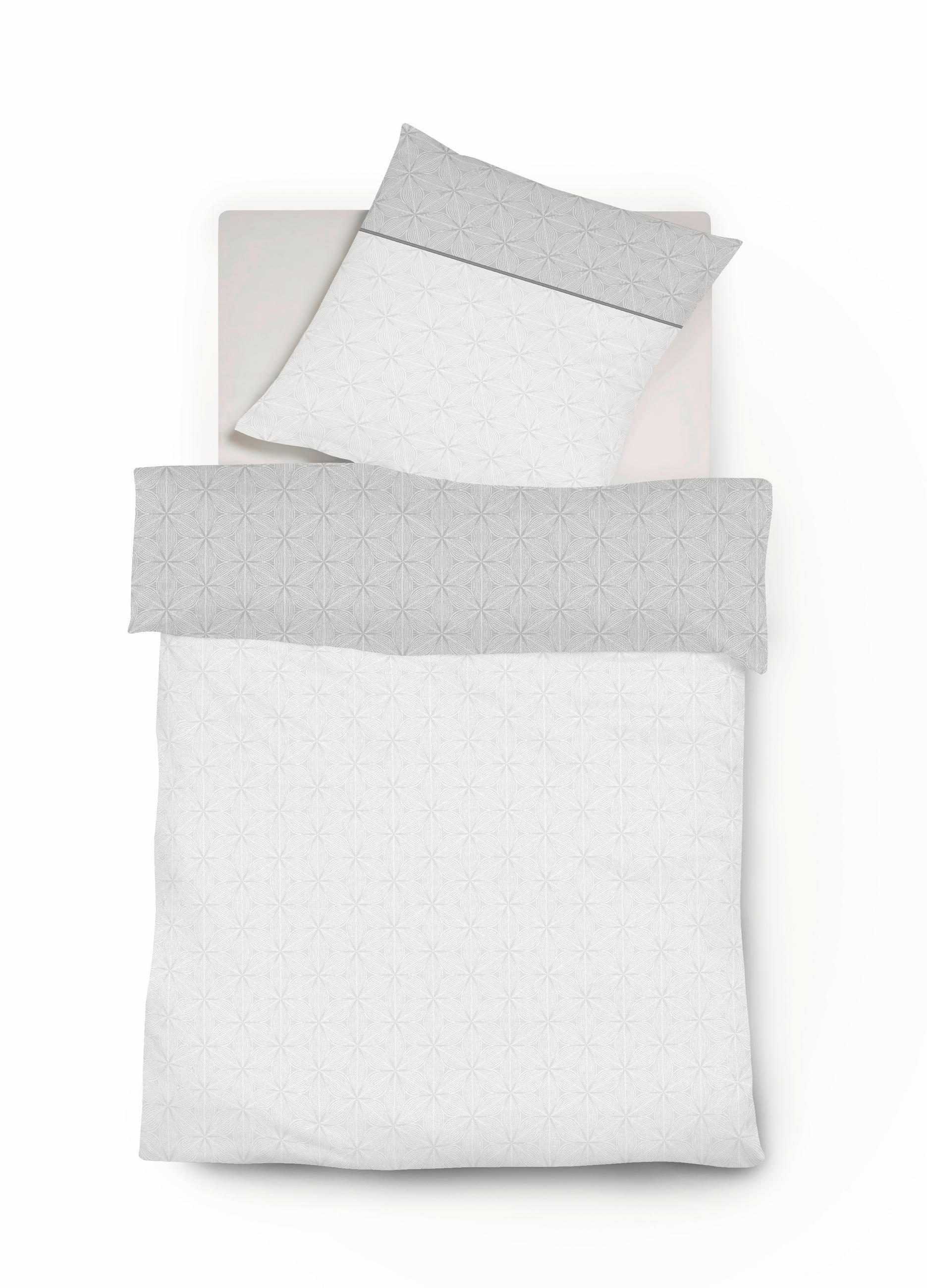 BETTWÄSCHE Black Premium Damast Damast 200/200 cm - Silberfarben, Basics, Textil (200/200cm) - Fleuresse