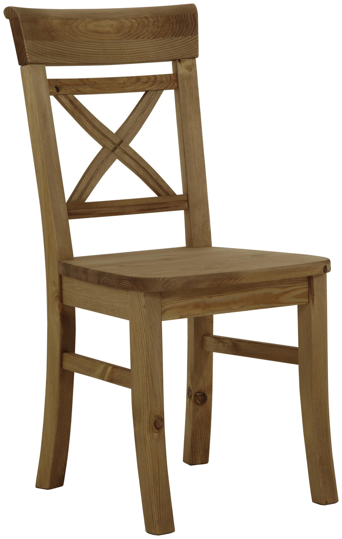 STUHL Laugenfarbig Kiefer massiv  - Laugenfarbig, ROMANTIK / LANDHAUS, Holz (45/94/43cm) - Boxxx