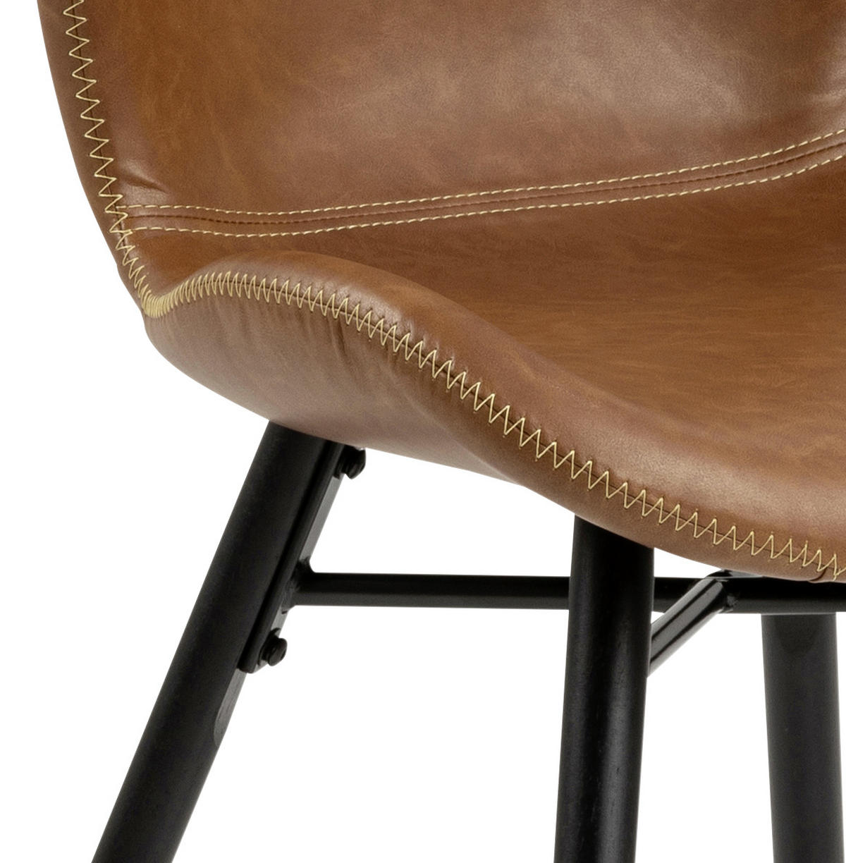 ŽIDLE, hnědá - černá/krémová, Lifestyle, kov/dřevo (47/82,5/56cm) - Ambia Home
