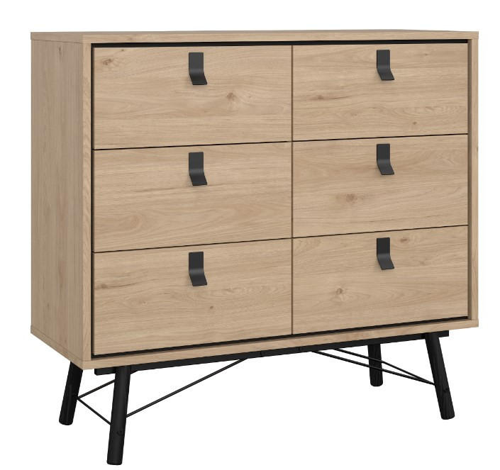 SIDEBOARD 101,8/94,8/40,1 cm  - svart/ekfärgad, Design, metall/trämaterial (101,8/94,8/40,1cm) - Best Price