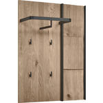 GARDEROBENPANEEL  in 75/115/29 cm  - Eichefarben, Design, Holz/Metall (75/115/29cm) - Johann Jakob